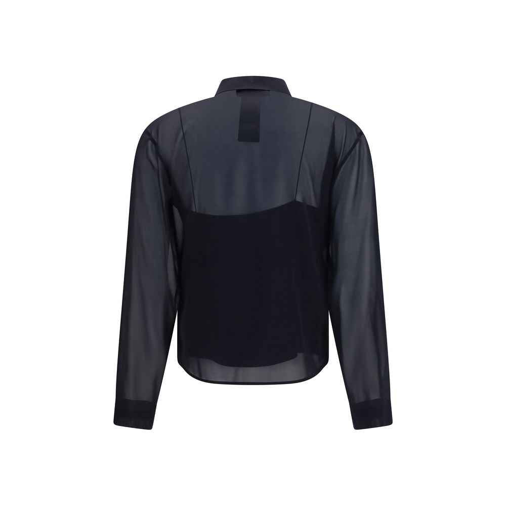 Gucci Black Silk Pattern Shirt