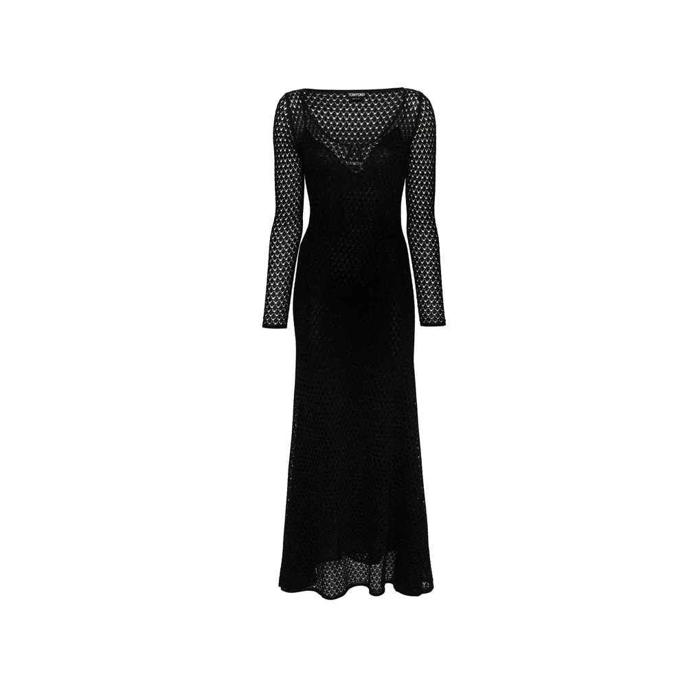 Tom Ford Black Metallic Fibre Casual Dress