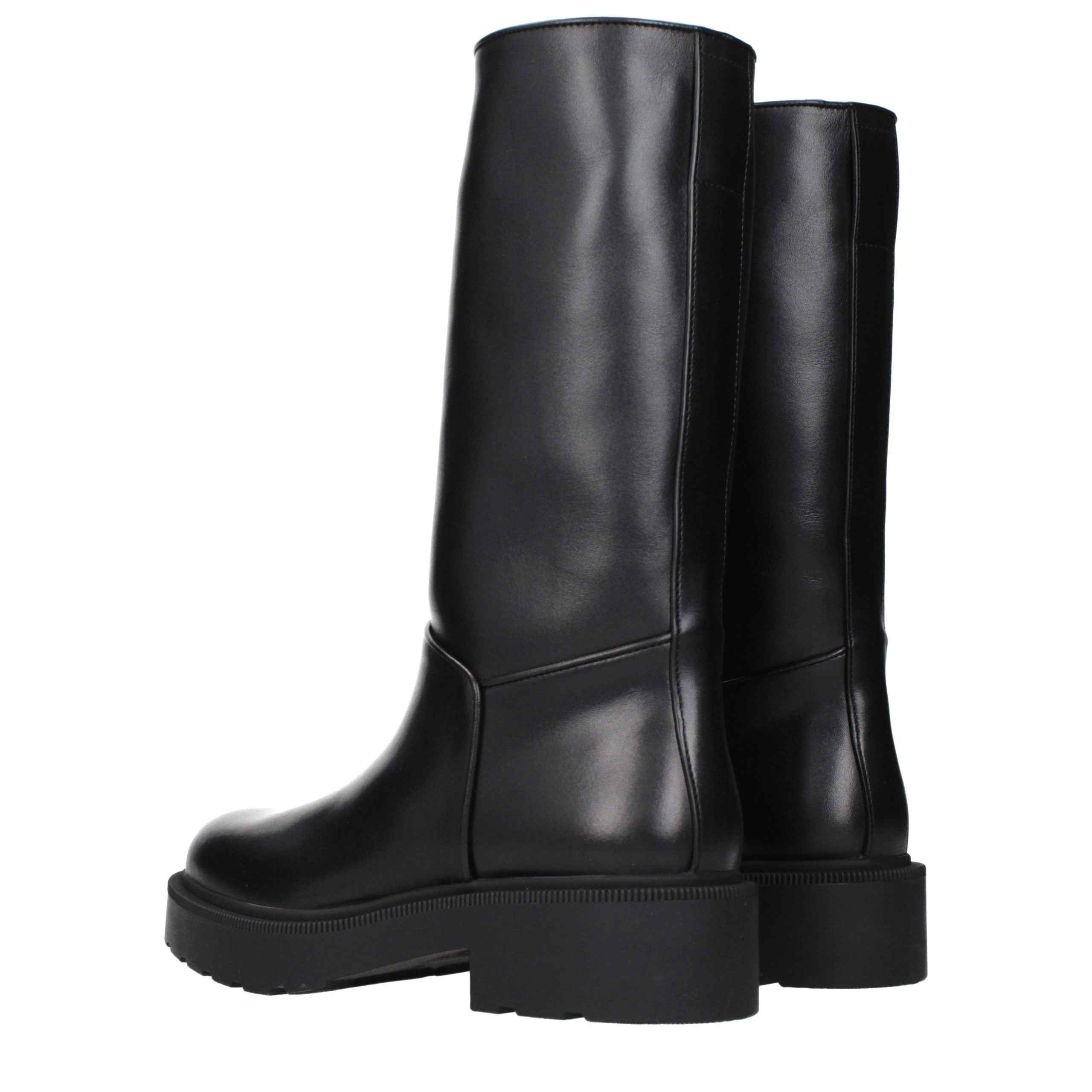 The Row Black Leather Boots