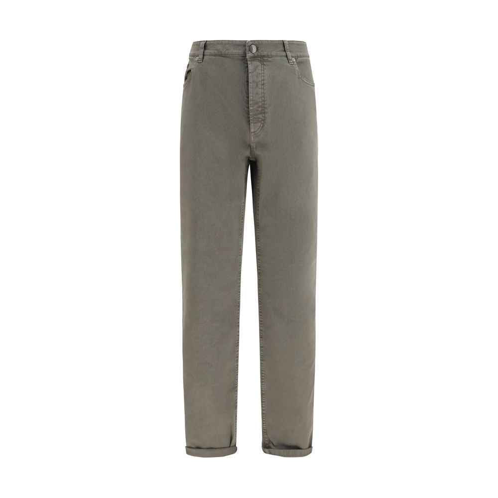 Brunello Cucinelli Bicolor Cotton Jeans Denim