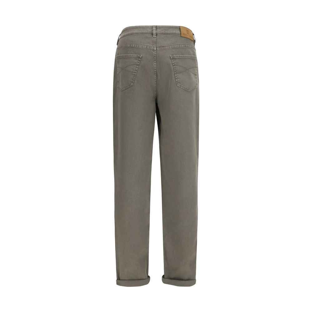 Brunello Cucinelli Bicolor Cotton Jeans Denim
