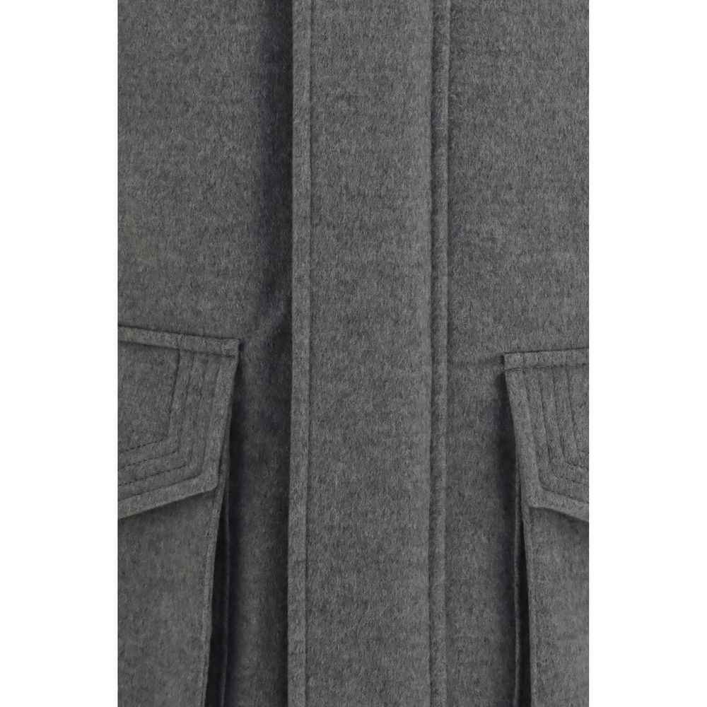 Brunello Cucinelli Gray Cashmere Full-Length Jacket
