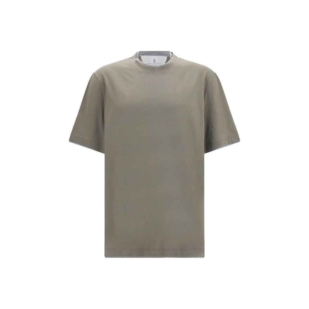 Brunello Cucinelli Bicolor Cotton T-Shirt