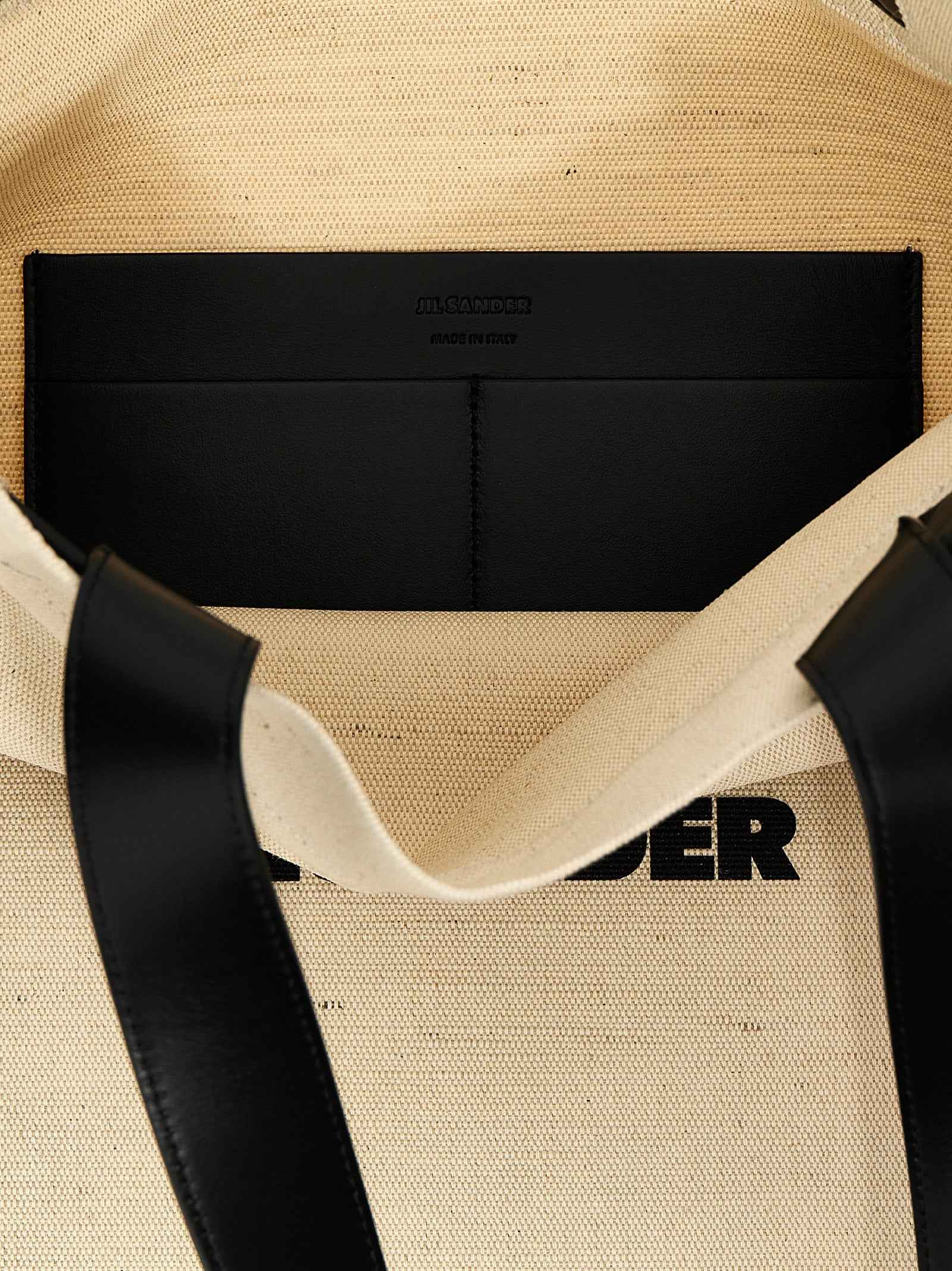 Jil Sander Bicolor Cotton Tote Bag