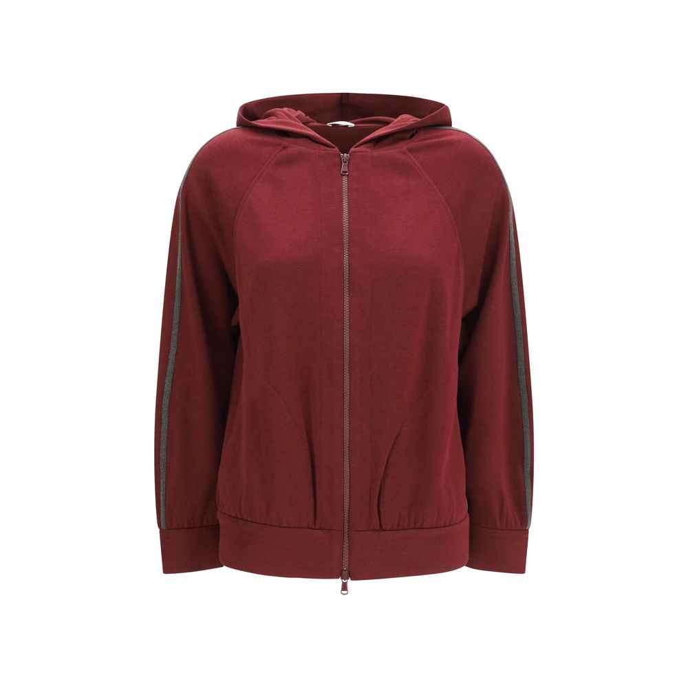 Brunello Cucinelli Bordeaux Cotton Sweatshirt