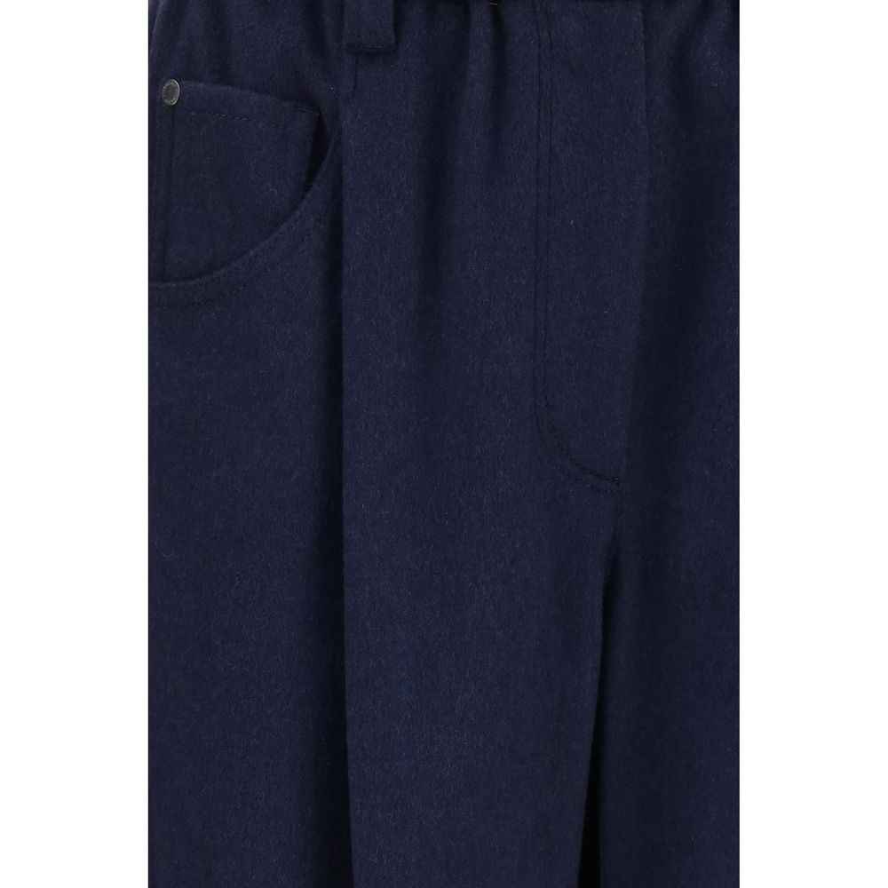 Brunello Cucinelli Blue Wool Oves Aries Pants