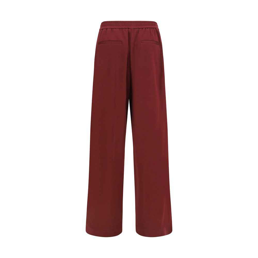 Brunello Cucinelli Bordeaux Cotton Athletic Pants