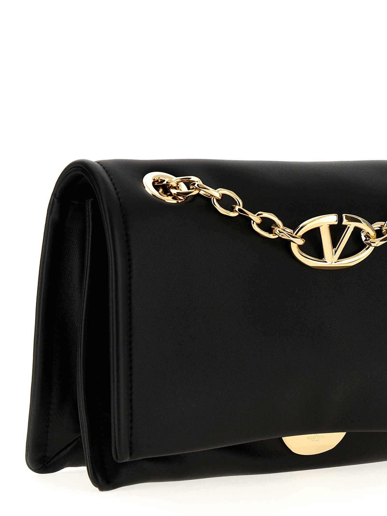 Valentino Garavani Black Lamb Leather Shoulder Bag