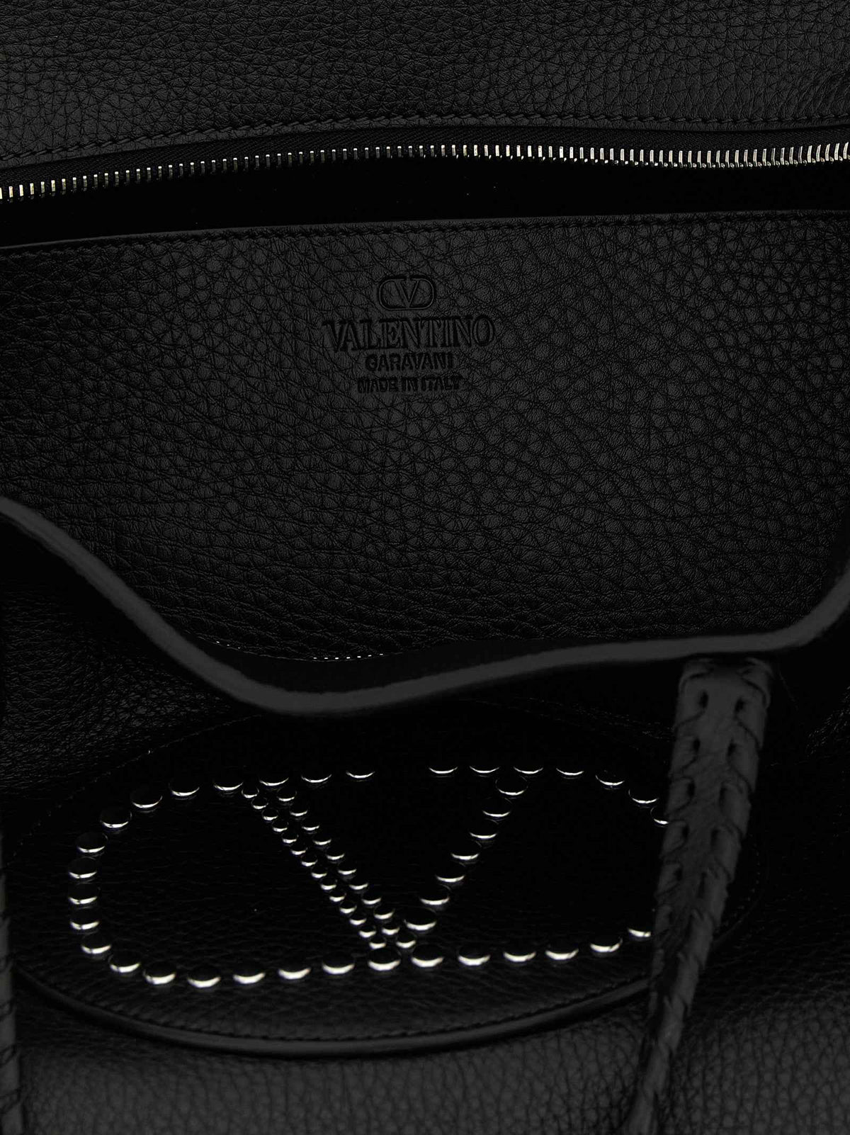Valentino Garavani Black Calfskin Tote Bag