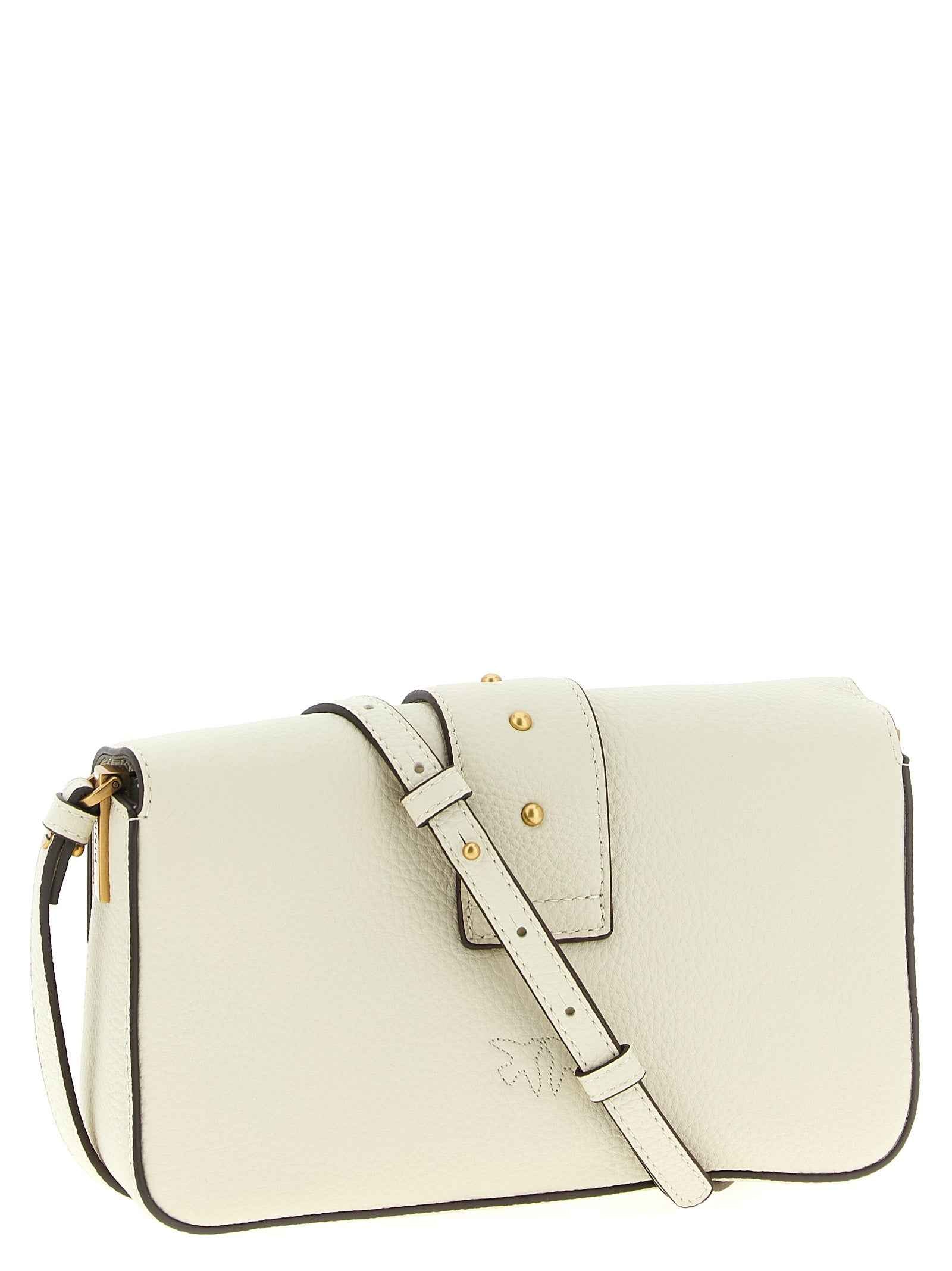 PINKO White Goatskin Crossbody Bag