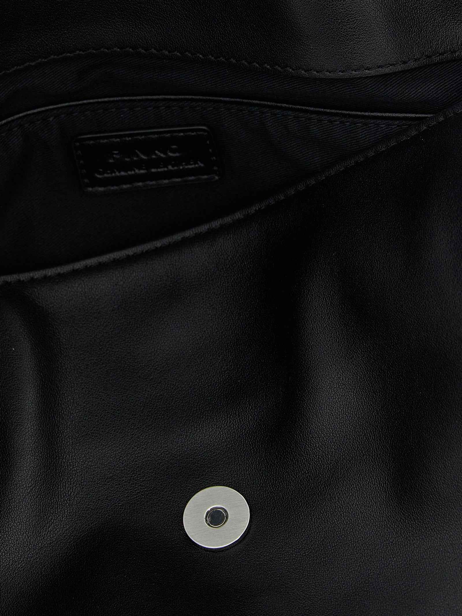 PINKO Black Goatskin Shoulder Bag