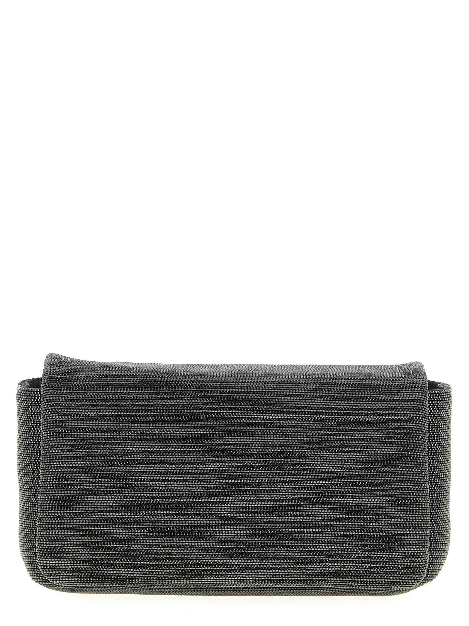 Brunello Cucinelli Black Leather Clutch Bag