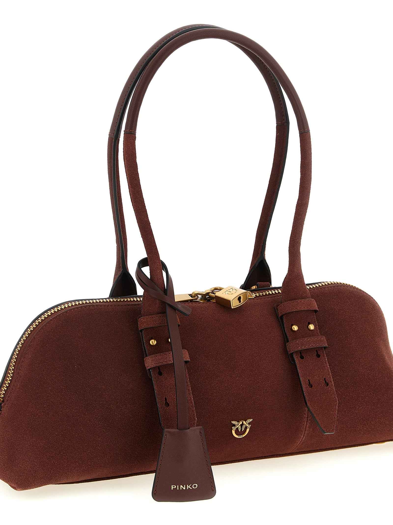 PINKO Bordeaux Cowhide Shoulder Bag