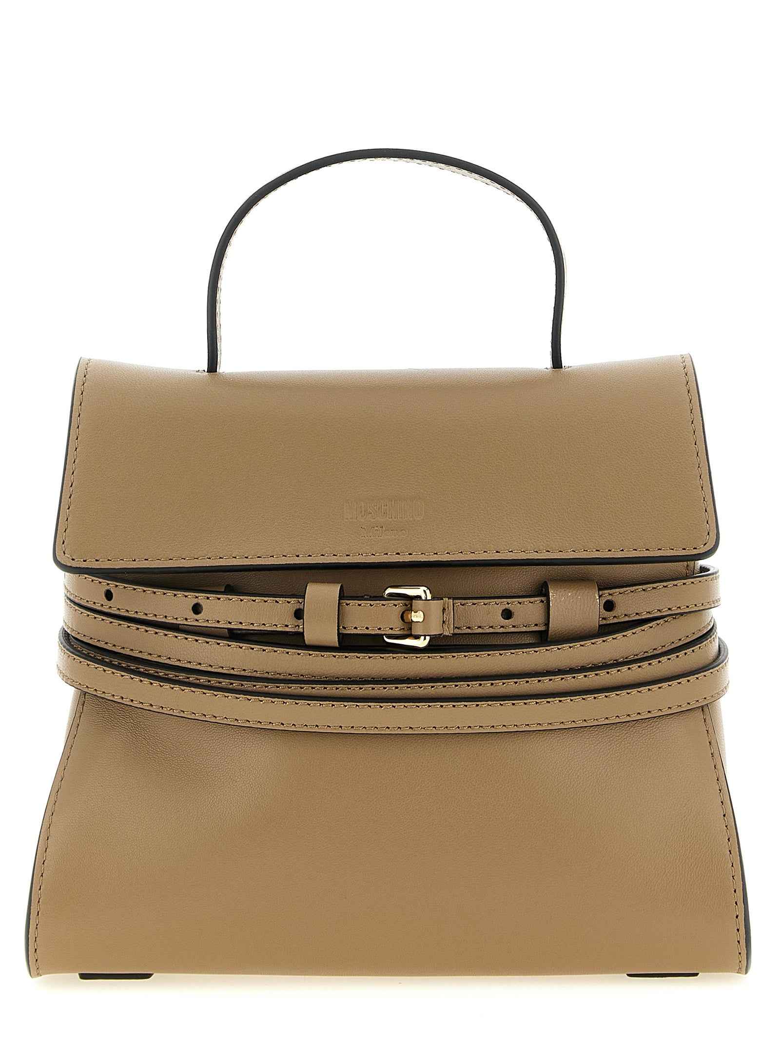 Moschino Beige Napa Leather / Calf Bos Taurus Handbag