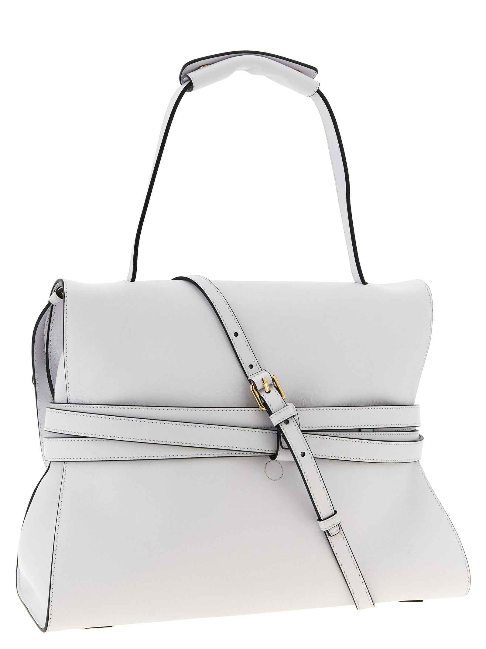 Moschino White Napa Leather / Calf Bos Taurus Shoulder Bag