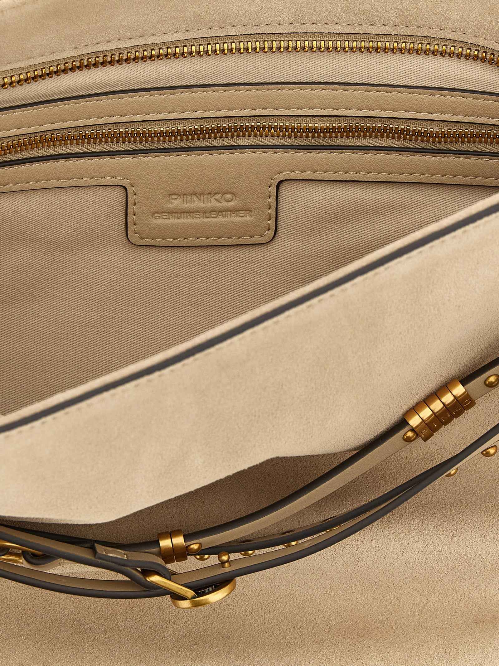 PINKO Beige Cowhide Shoulder Bag