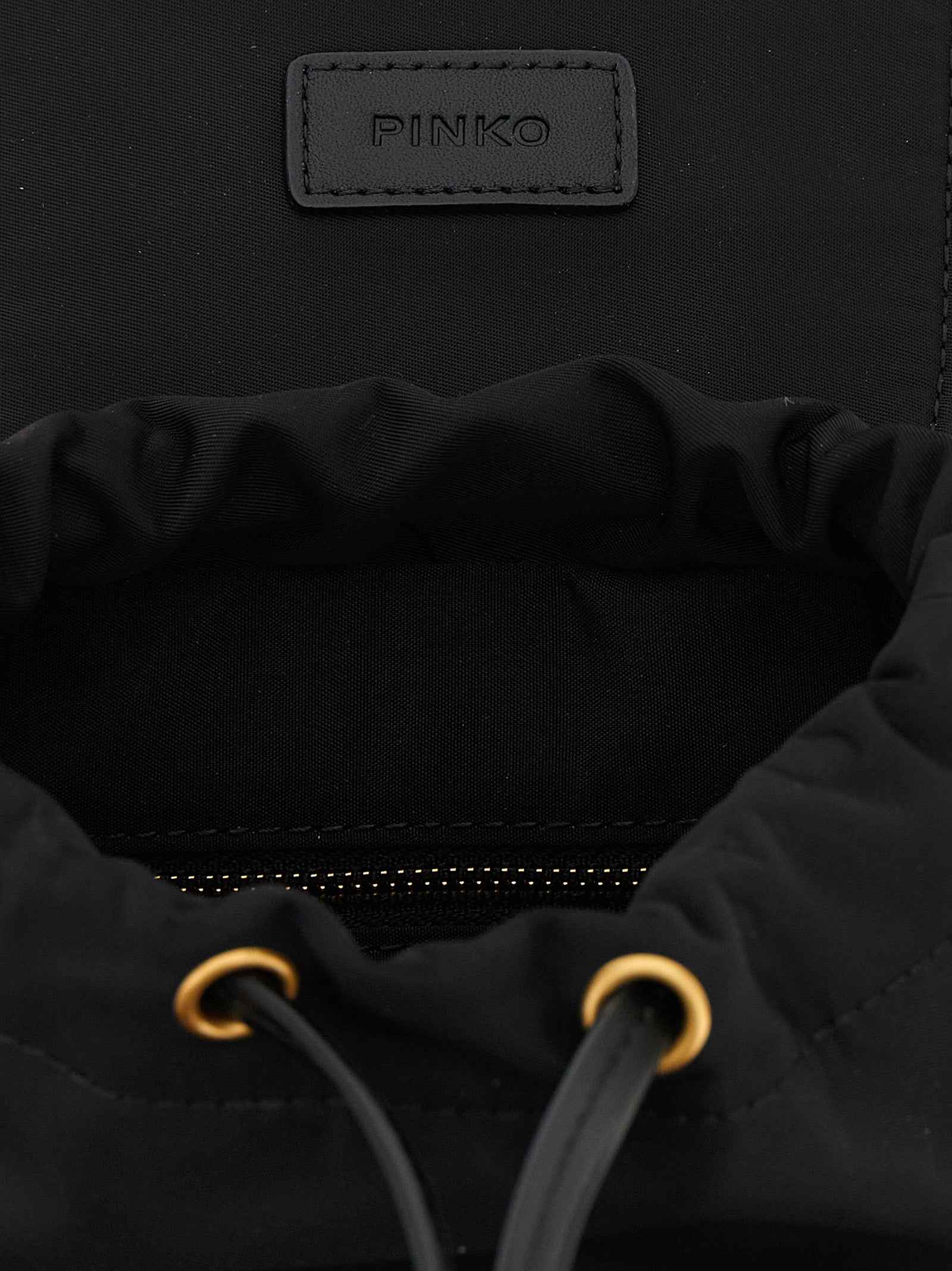 PINKO Black Polyamide Backpack