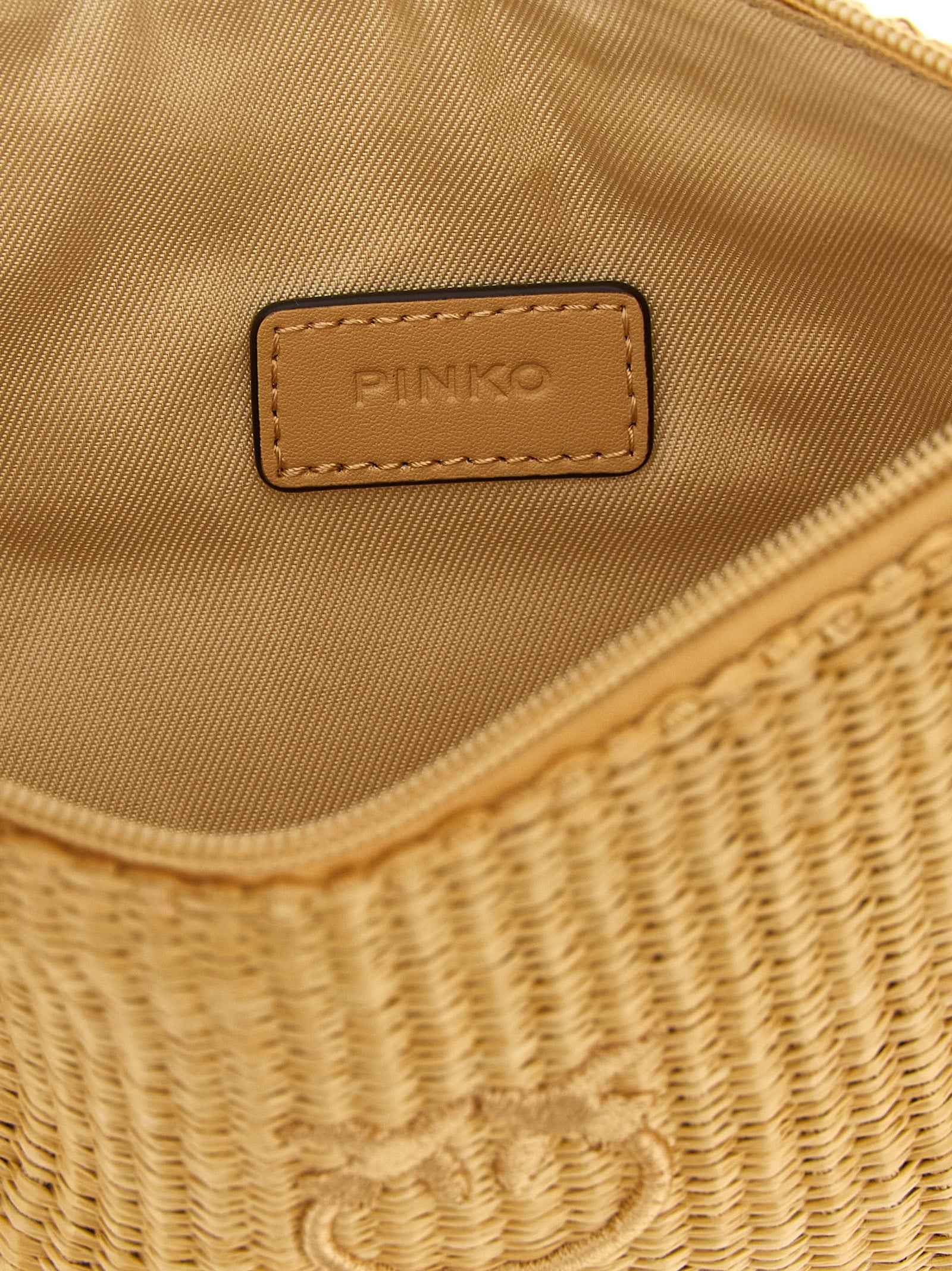 PINKO Beige Polypropylene Clutch Bag