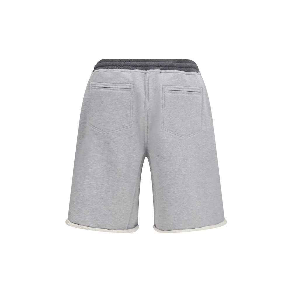 Brunello Cucinelli Gray Cotton Bermuda Shorts