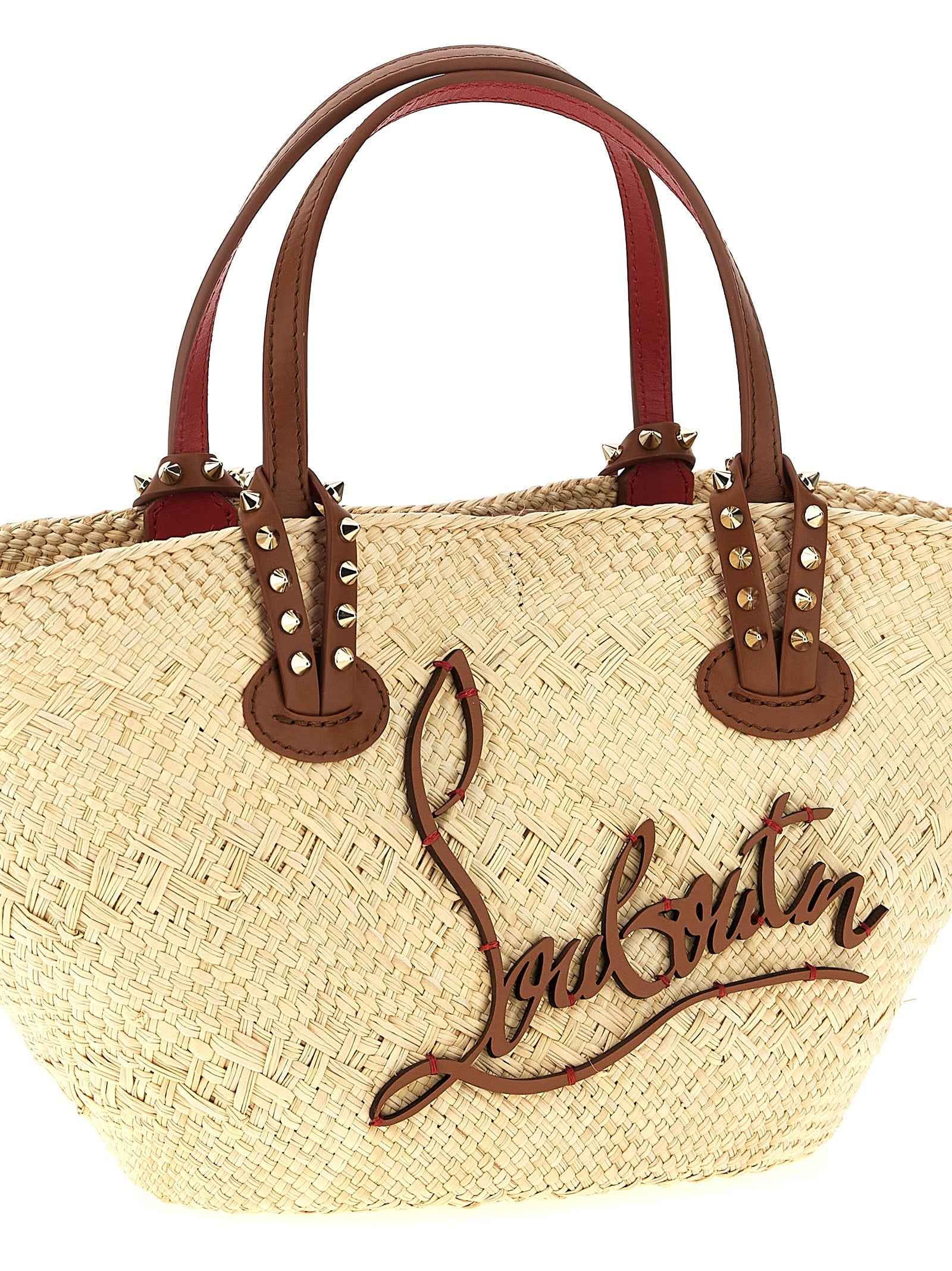 Christian Louboutin Beige Raffia Handbag
