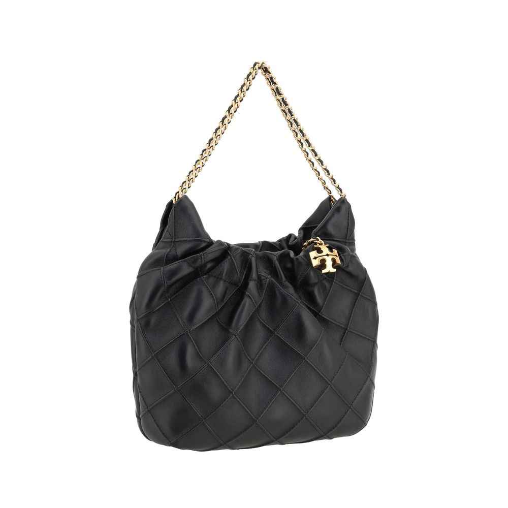Tory Burch Black Calf Leather Bos Taurus Handbag
