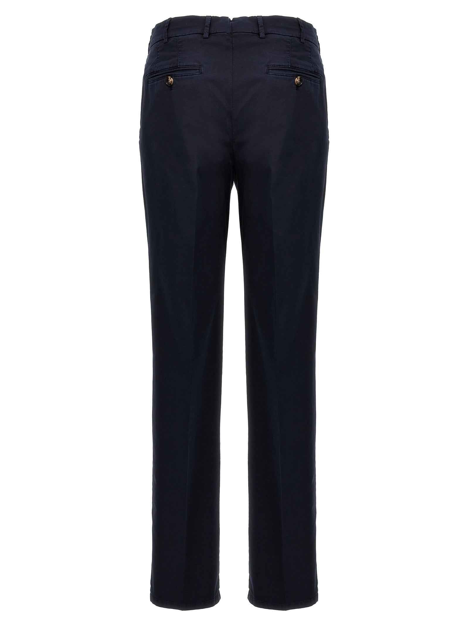 Brunello Cucinelli Blue Cotton Casual Pants