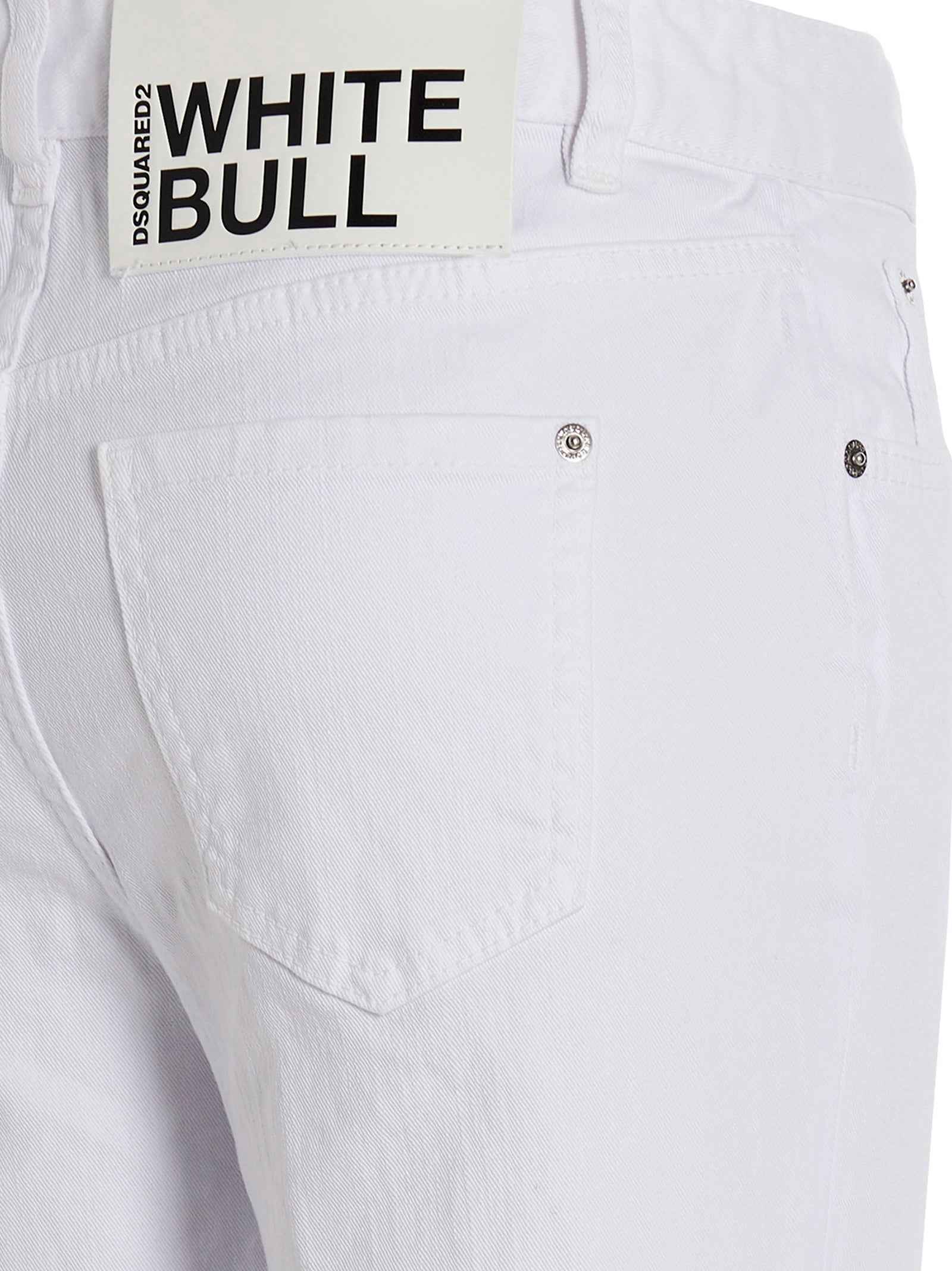 Dsquared² White Cotton Flared Jeans