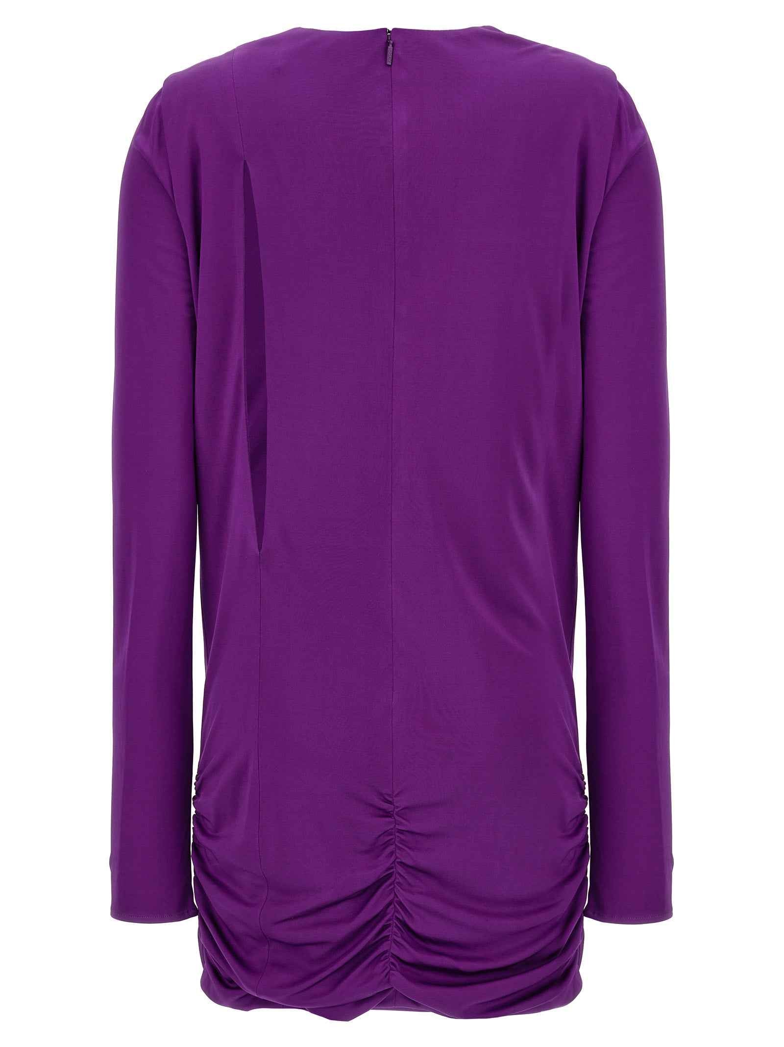 Versace Purple Viscose Short Dress