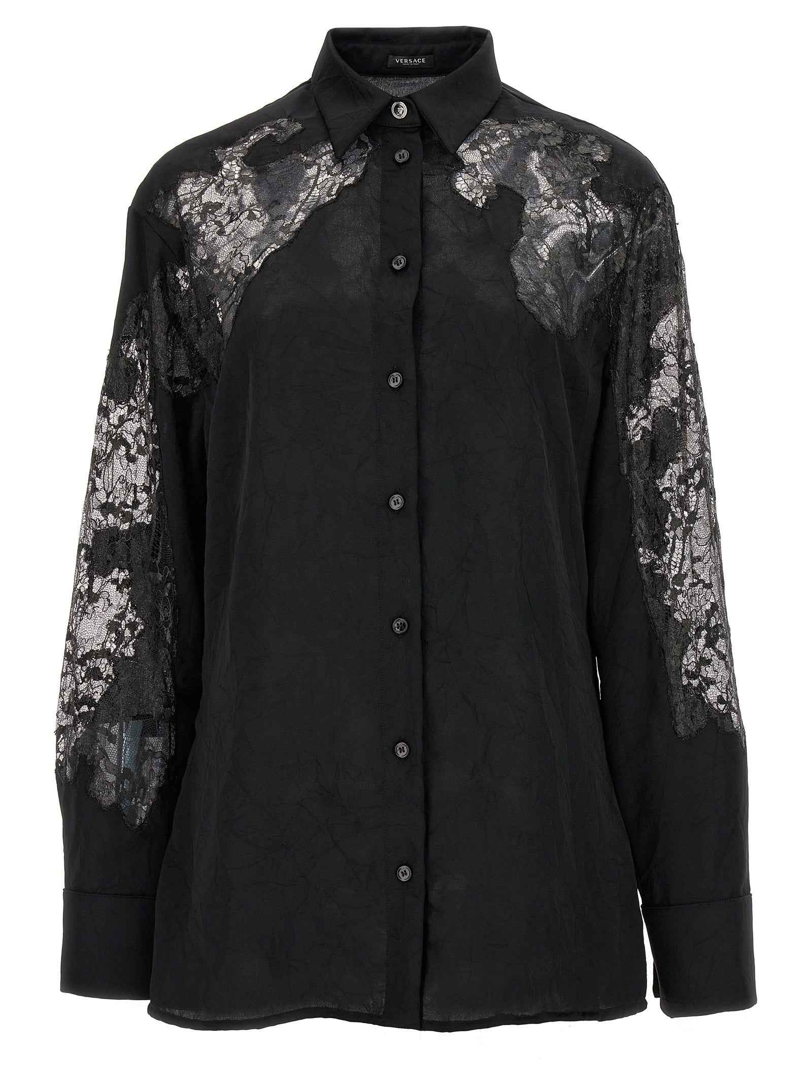 Versace Black Polyester Blouse