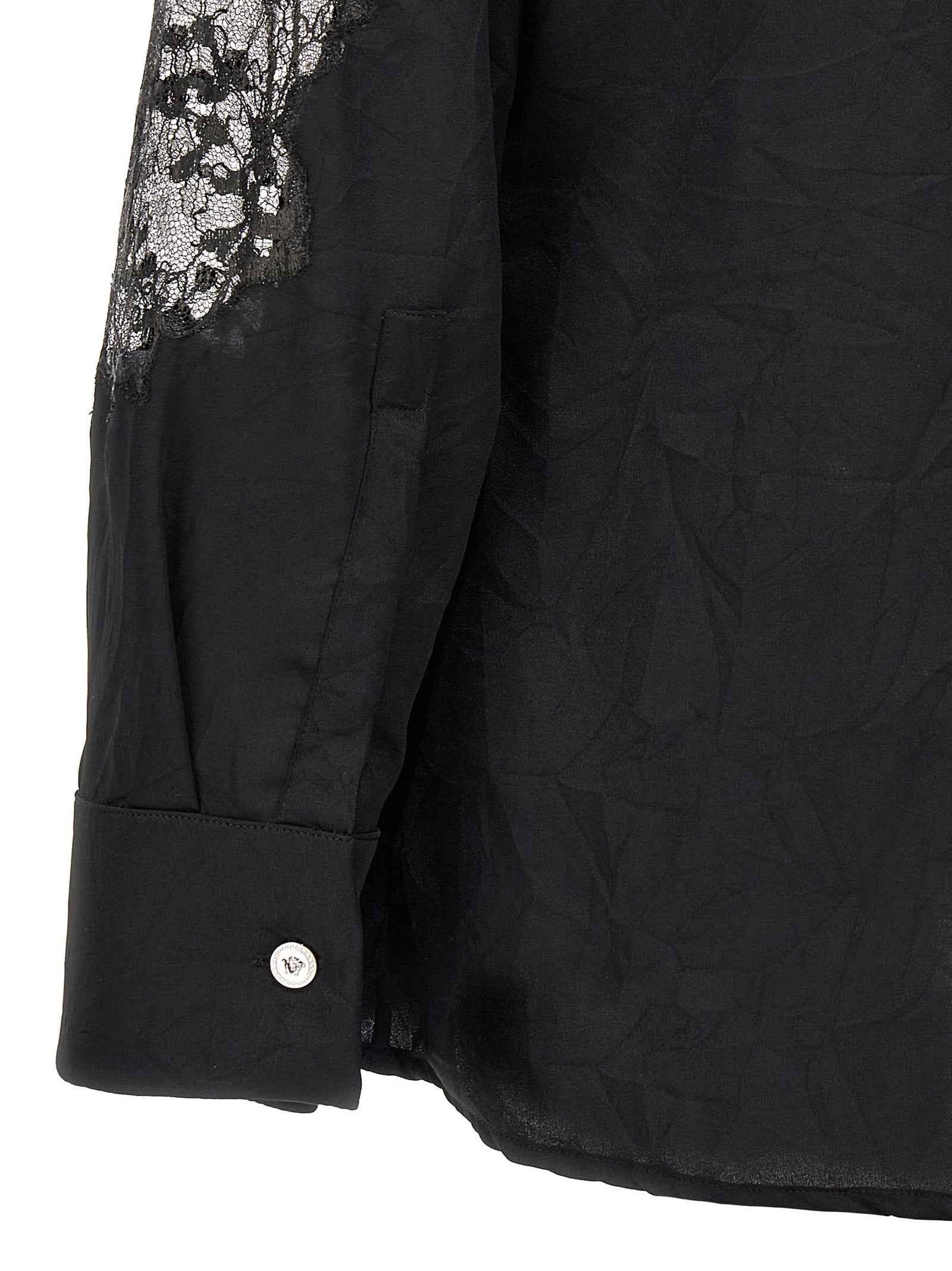 Versace Black Polyester Blouse