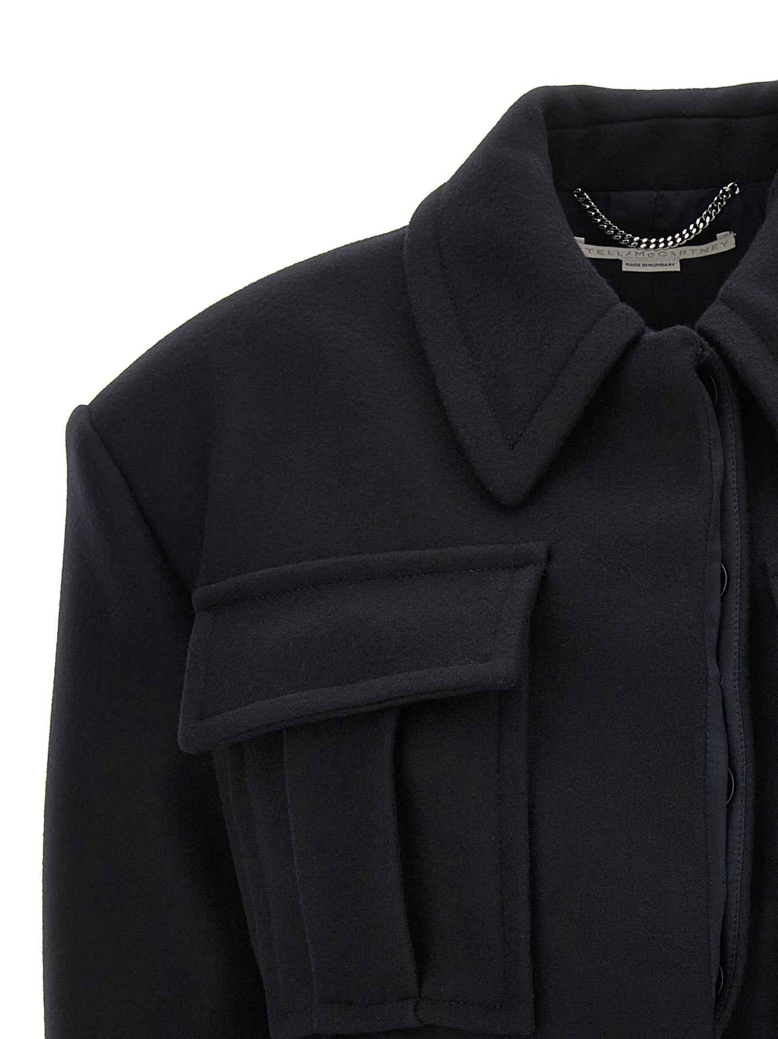 Stella McCartney Black Wool Full-Length Jacket