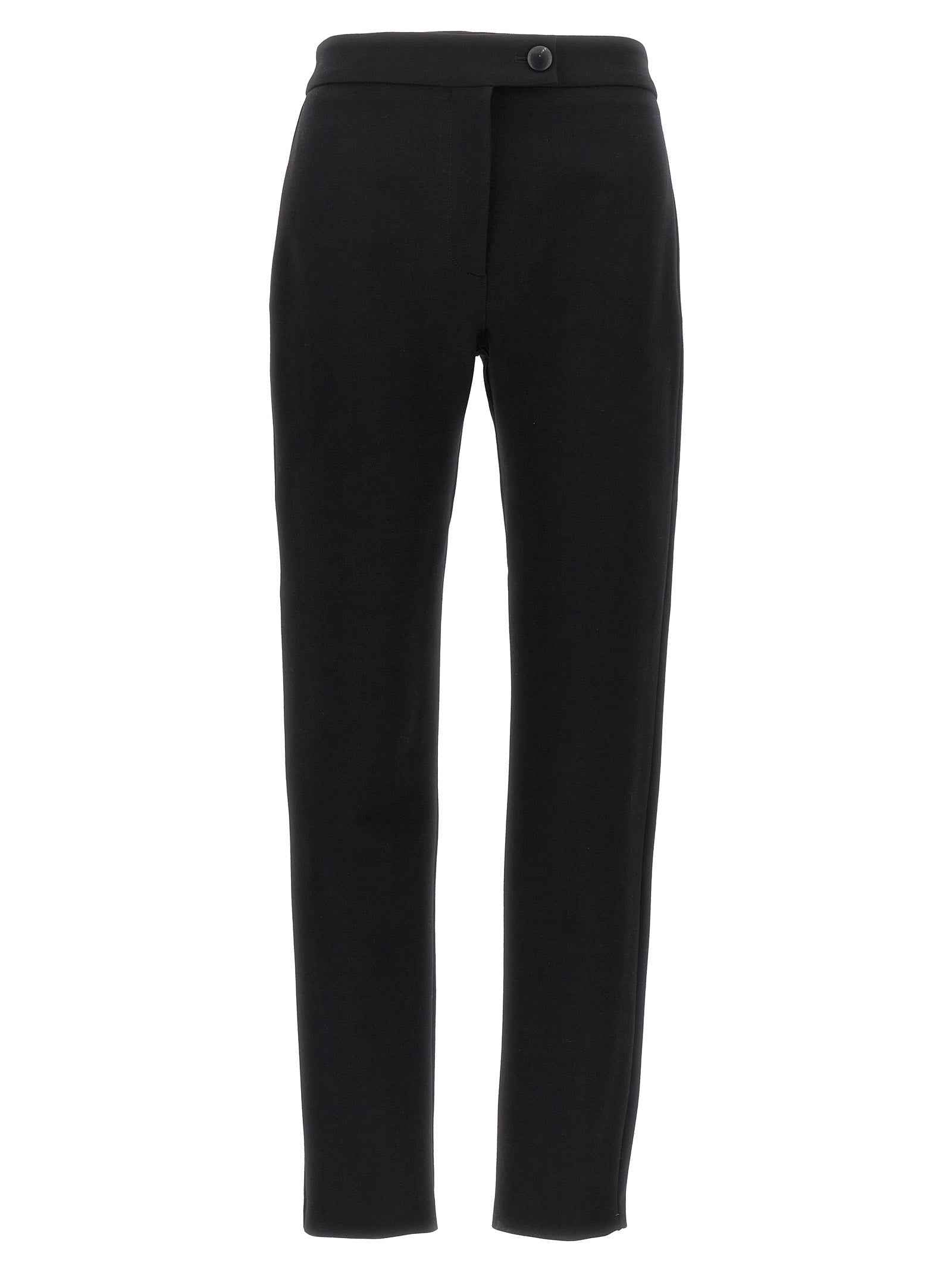 Ferragamo Black Elastane Skinny Pants