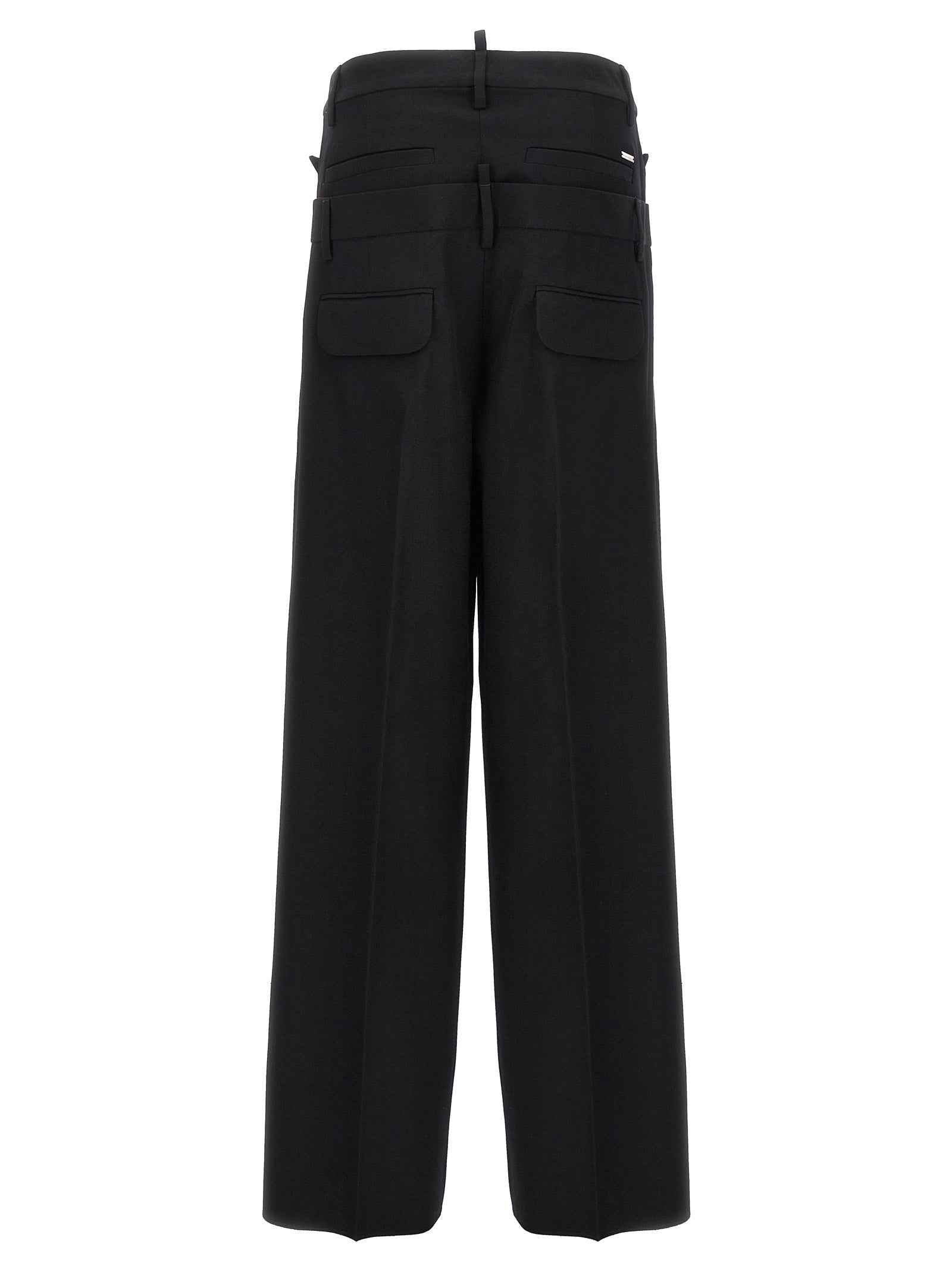Dsquared² Black Virgin Wool Dress Pants