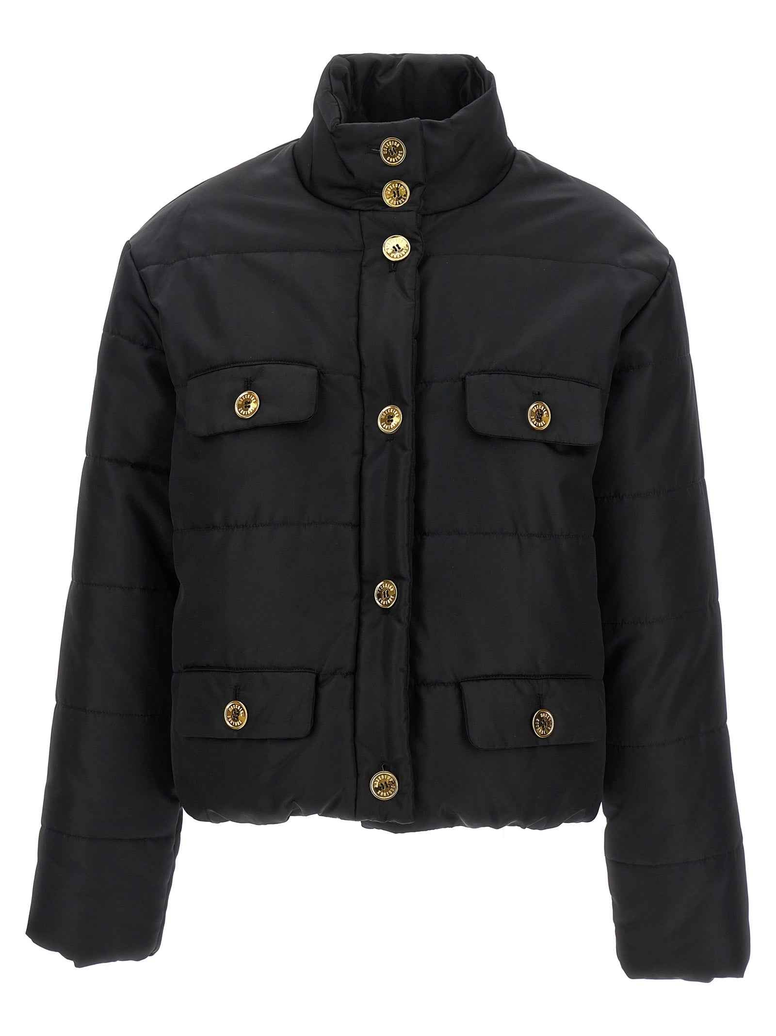 Moschino Black Polyamide Full-Length Jacket