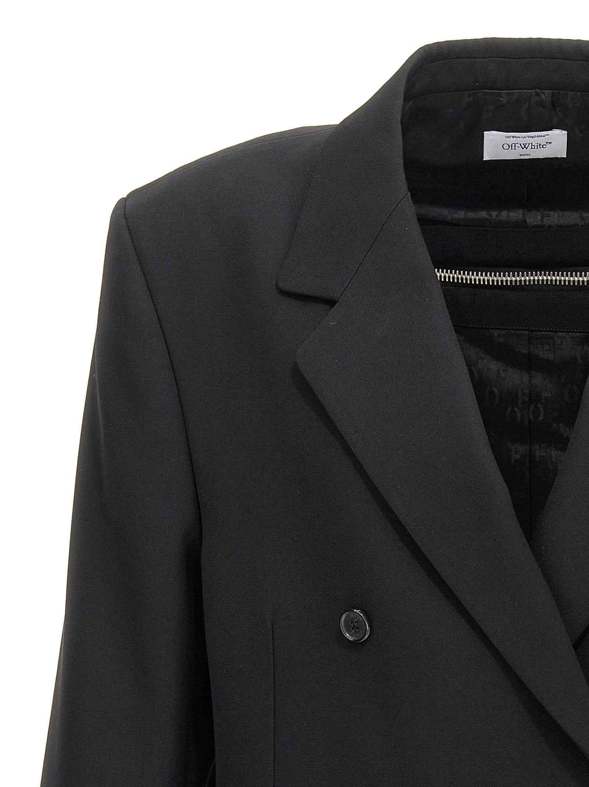 Off-White Black Virgin Wool Blazer
