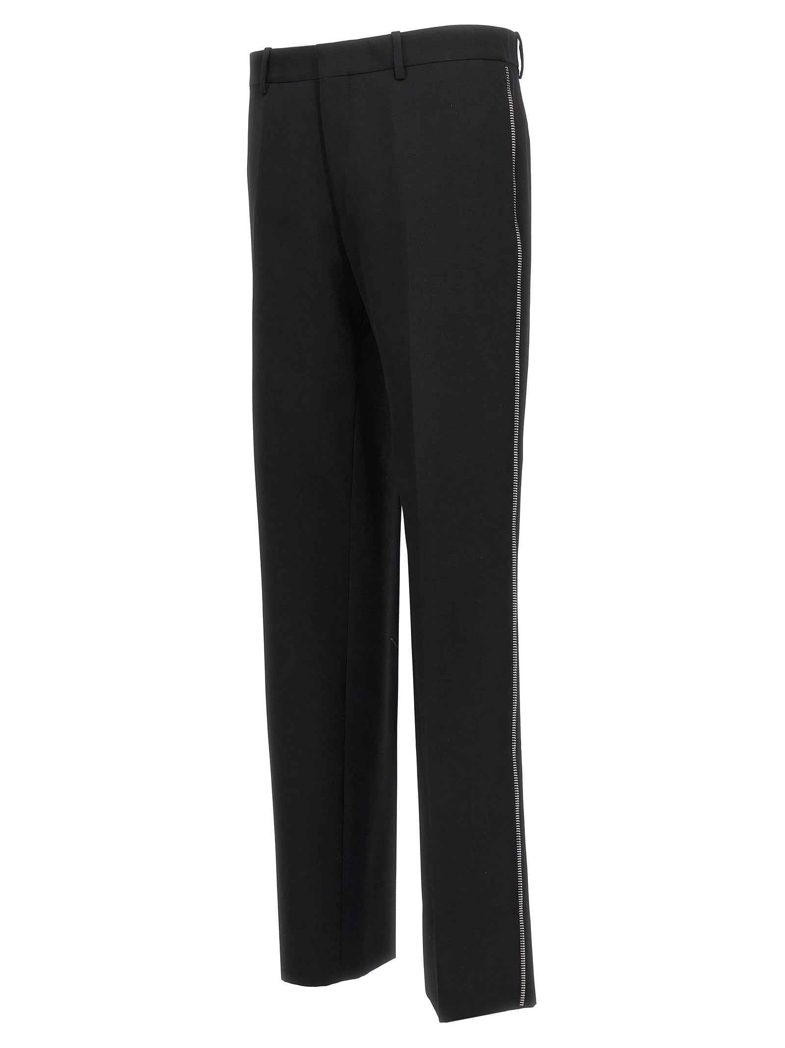 Off-White Black Virgin Wool Dress Pants