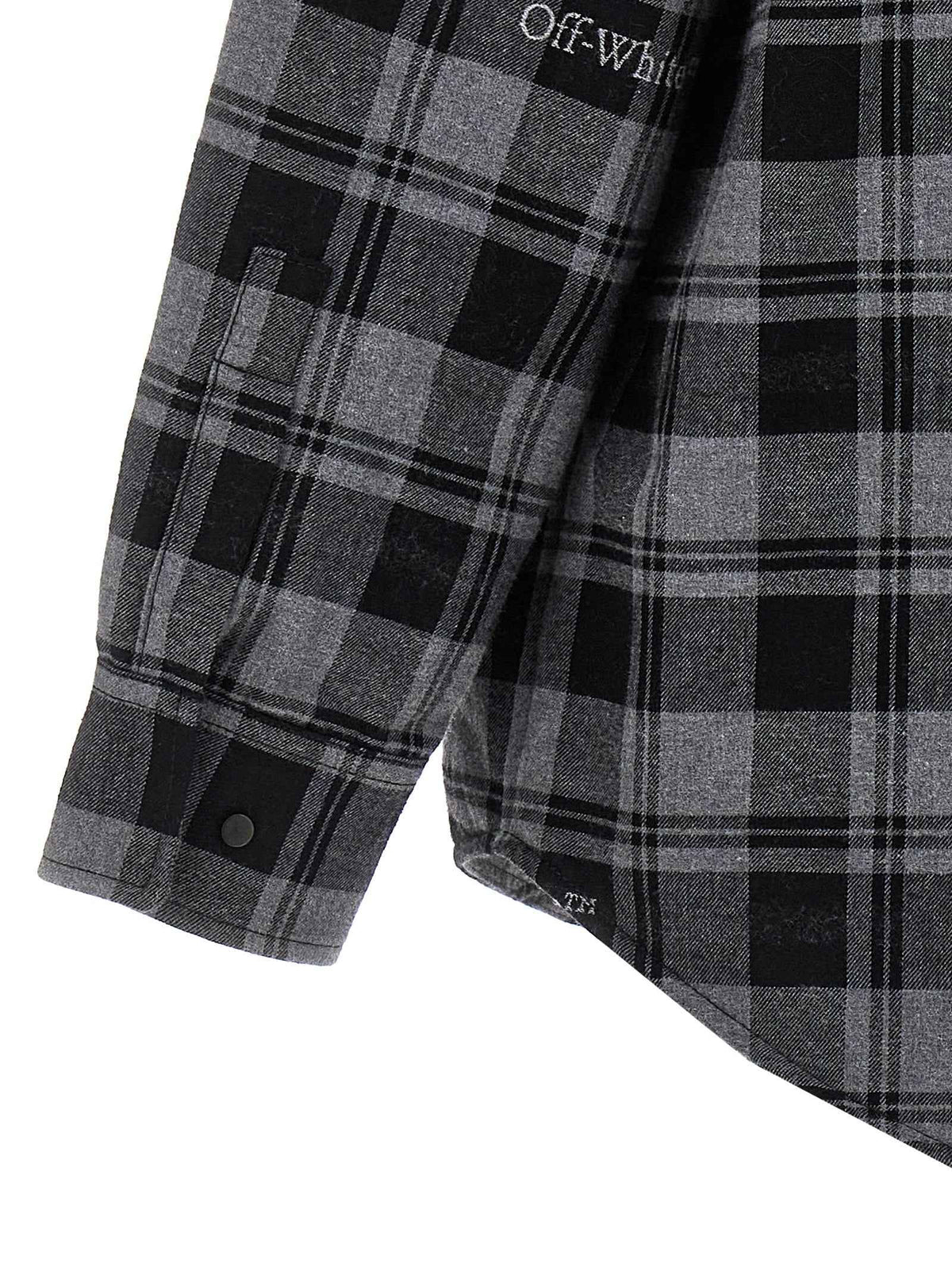Off-White Gray Cotton Shell Jacket