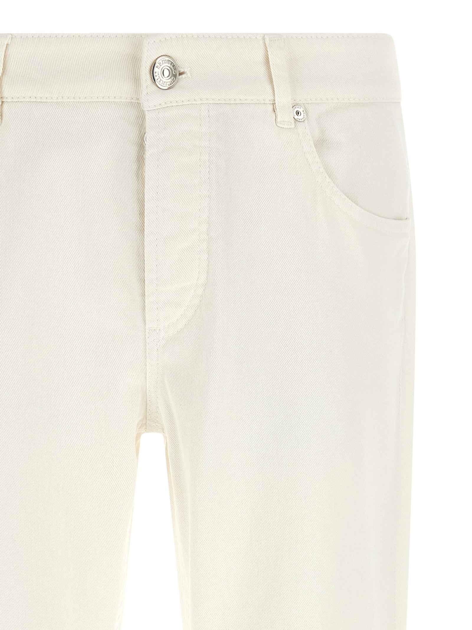 Brunello Cucinelli White Cotton Jeans Denim