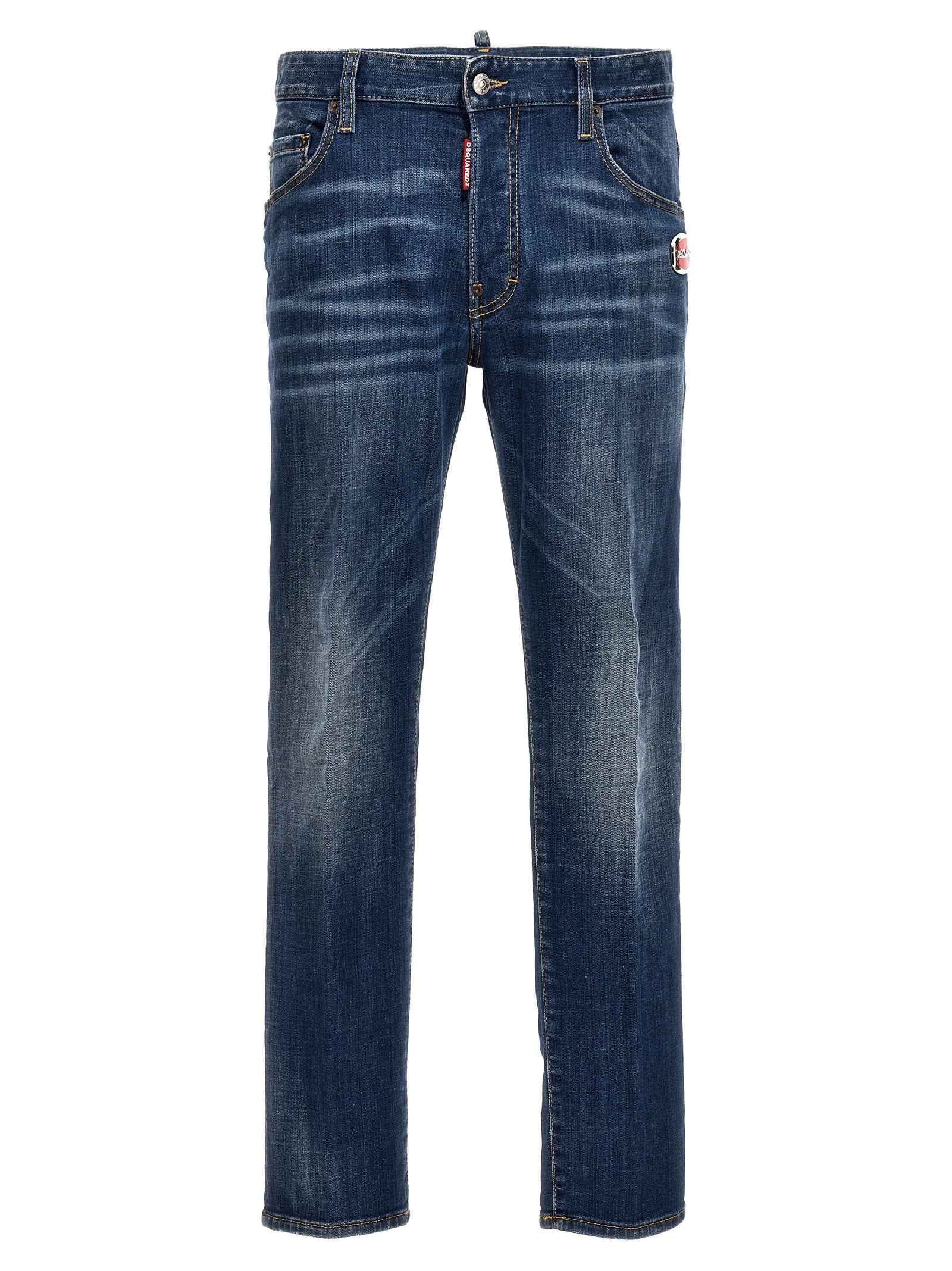 Dsquared² Blue Cotton Relaxed Fit Jeans