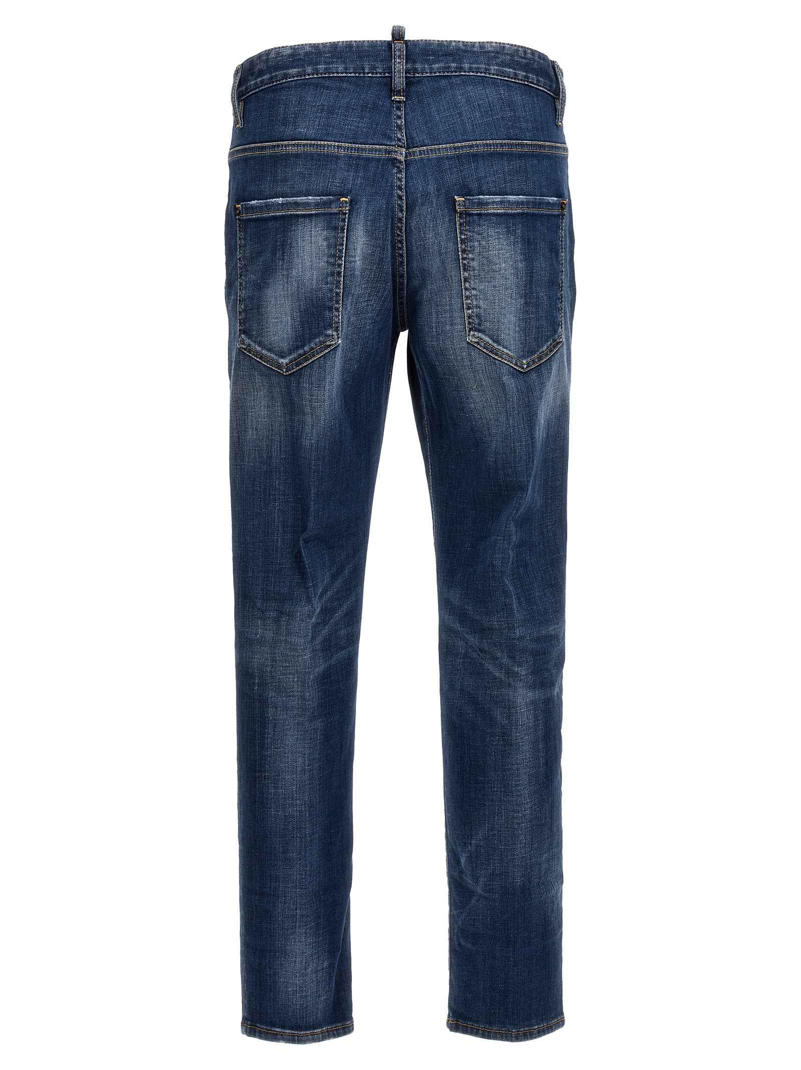 Dsquared² Blue Cotton Relaxed Fit Jeans