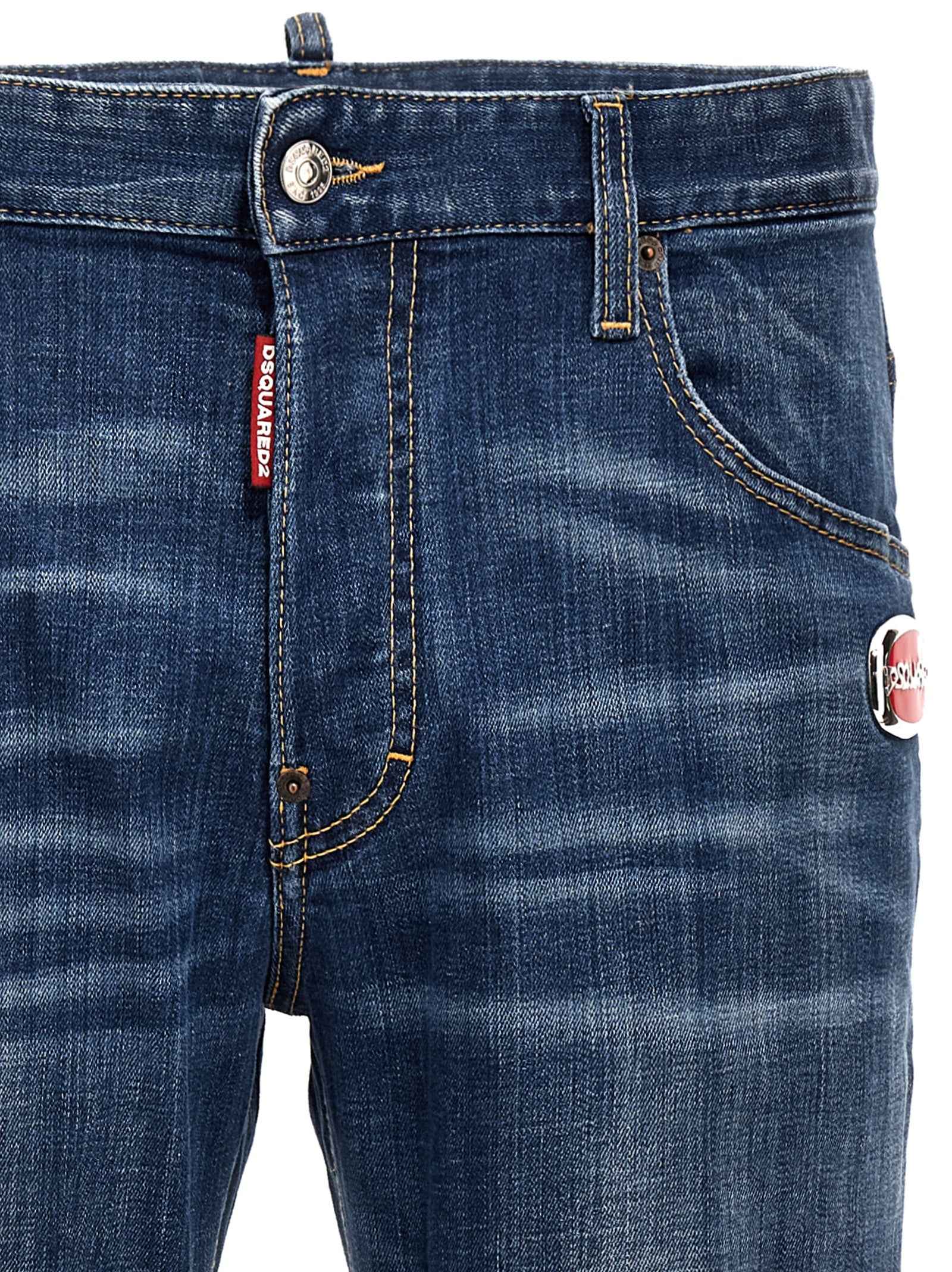 Dsquared² Blue Cotton Relaxed Fit Jeans