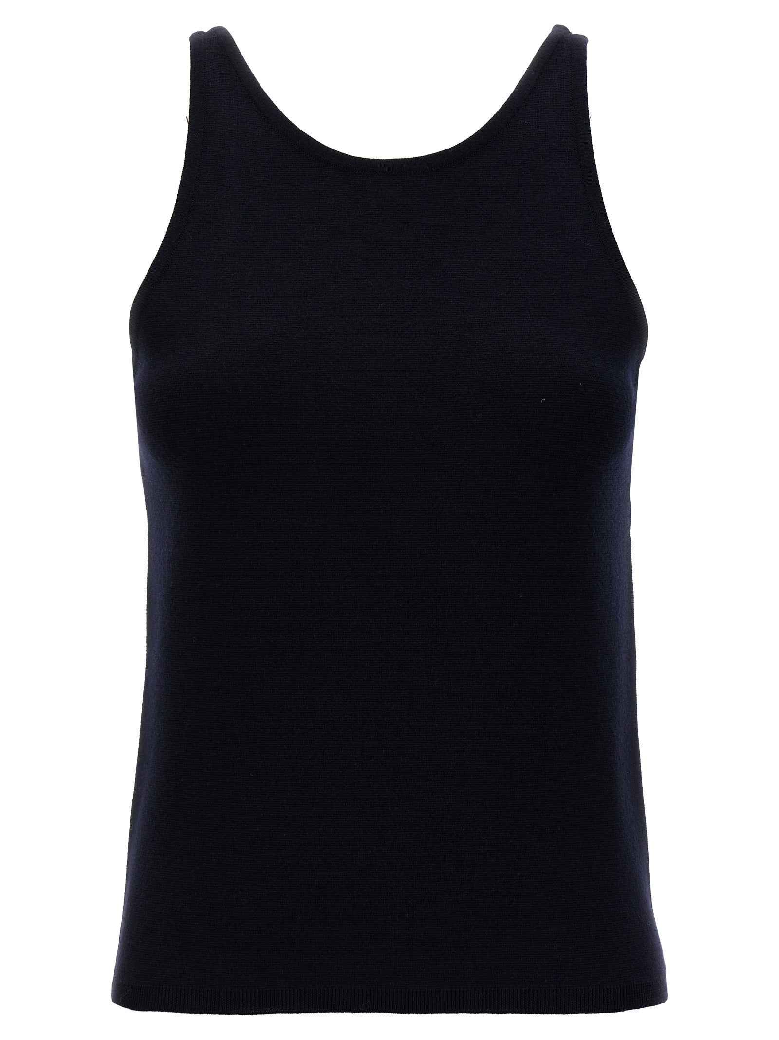 Max Mara Blue Virgin Wool Tank Tops