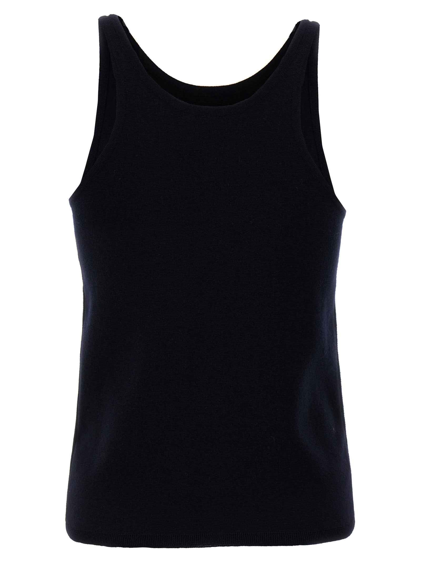 Max Mara Blue Virgin Wool Tank Tops
