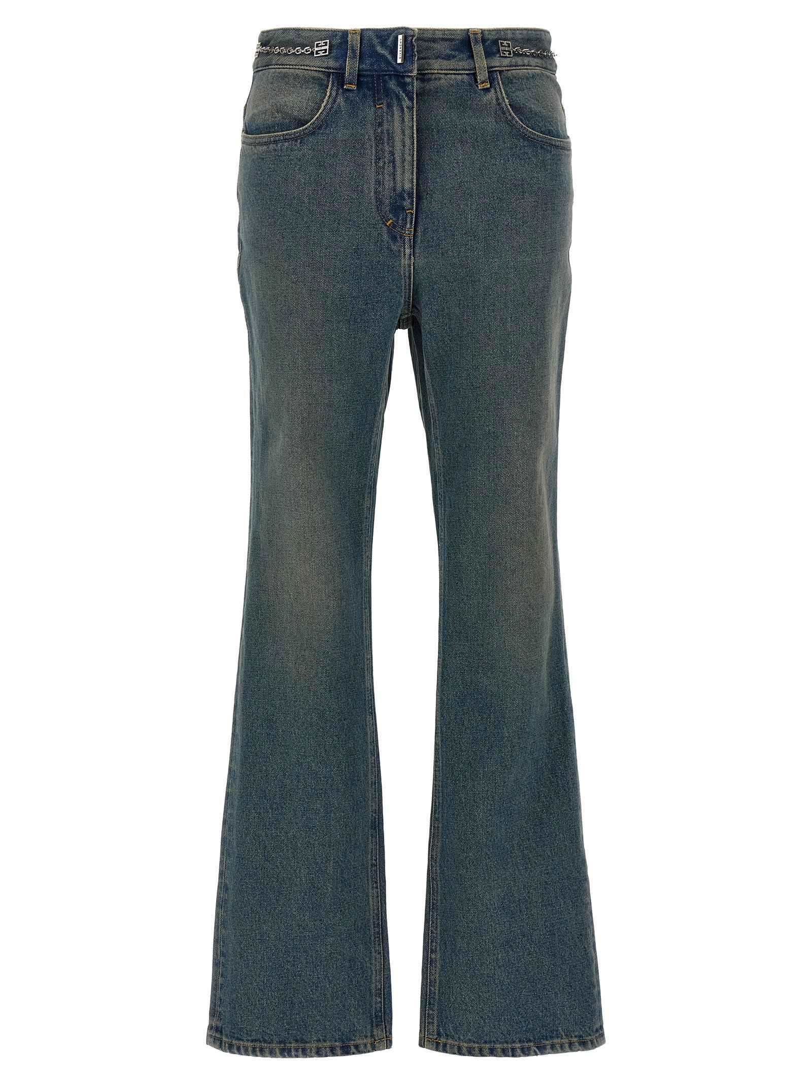 Givenchy Blue Cotton Bootcut Jeans
