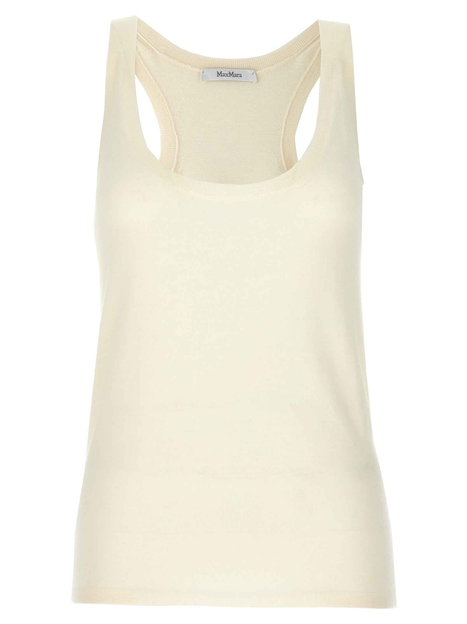Max Mara White Cashmere Tank Tops