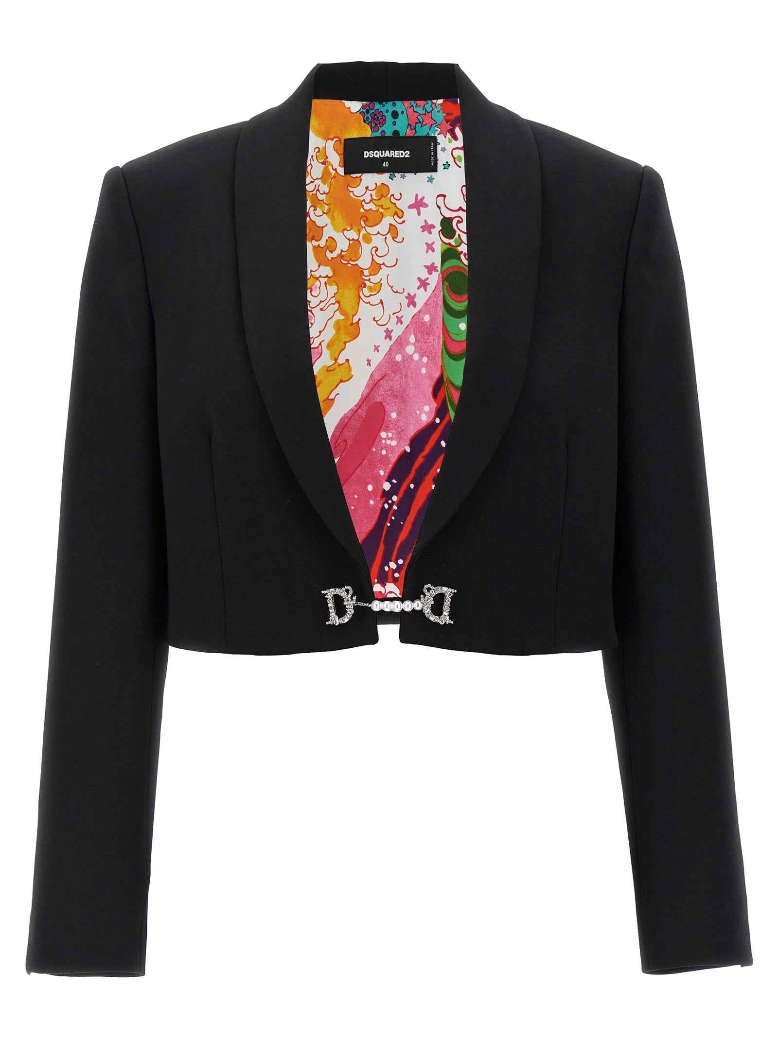 Dsquared² Black Polyester Full-Length Jacket