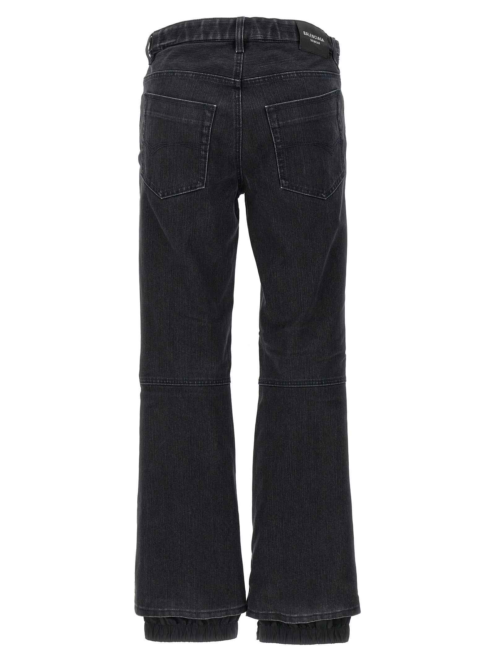 Balenciaga Black Cotton Flared Jeans
