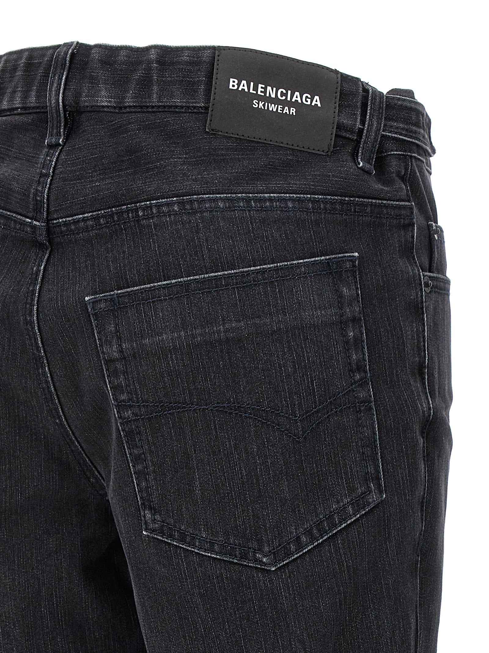 Balenciaga Black Cotton Flared Jeans