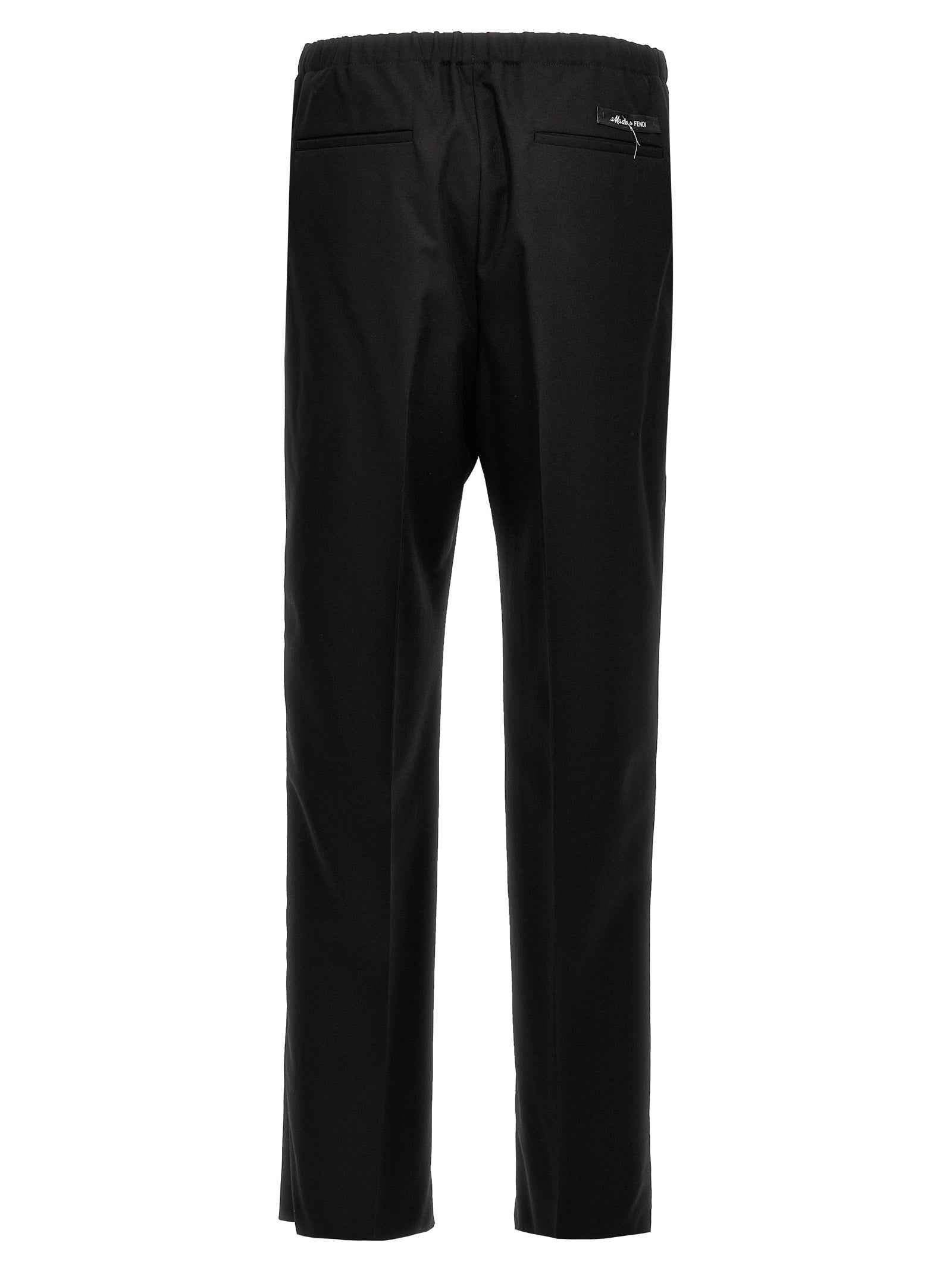 Fendi Black Virgin Wool Dress Pants