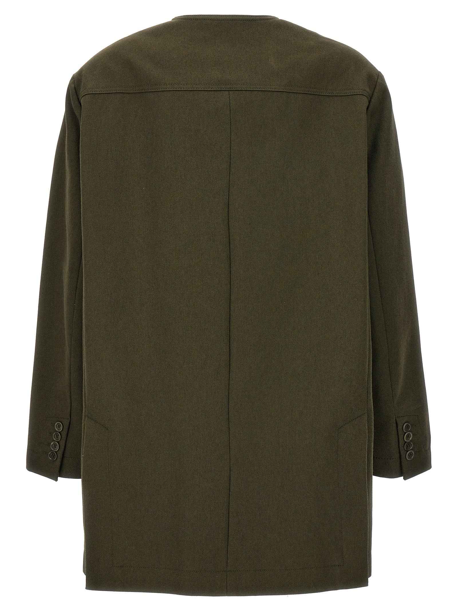 Max Mara Bicolor Cotton Full-Length Jacket